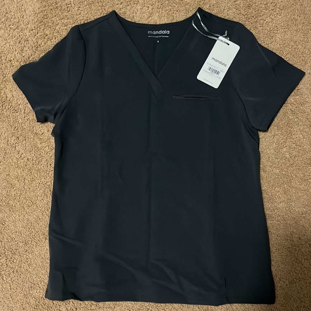 Mandala Scrubs Set size small pewter gray